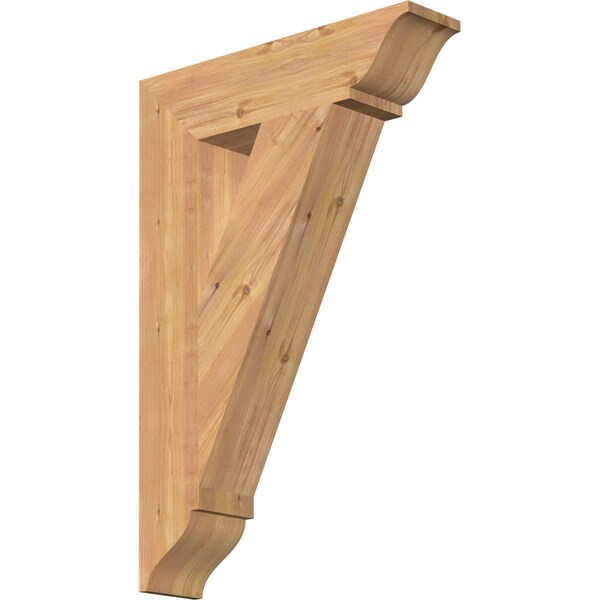 Ekena Millwork Traditional Traditional Smooth Bracket, Western Red Cedar, 5 1/2"W x 24"D x 36"H BKT06X24X36TRA01SWR - main